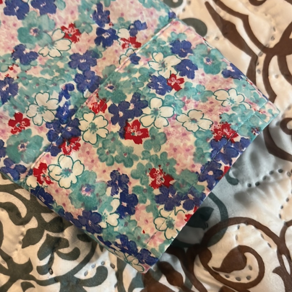 Talbots Floral Button Front Shirt - Picture 6 of 7